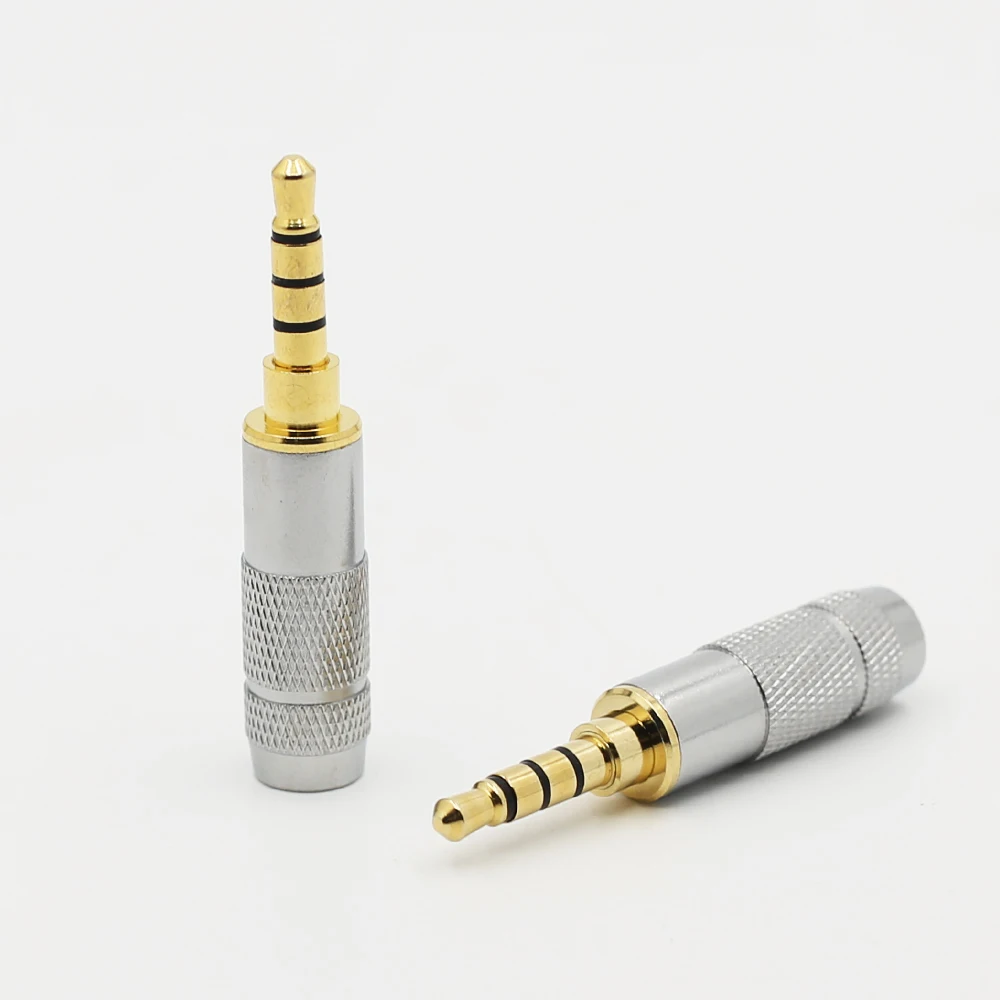 10 Pcs 4 Conductor 3.5mm Solder การเชื่อมต่อปลั๊กแจ็คอะแดปเตอร์หูฟังสายบัดกรี