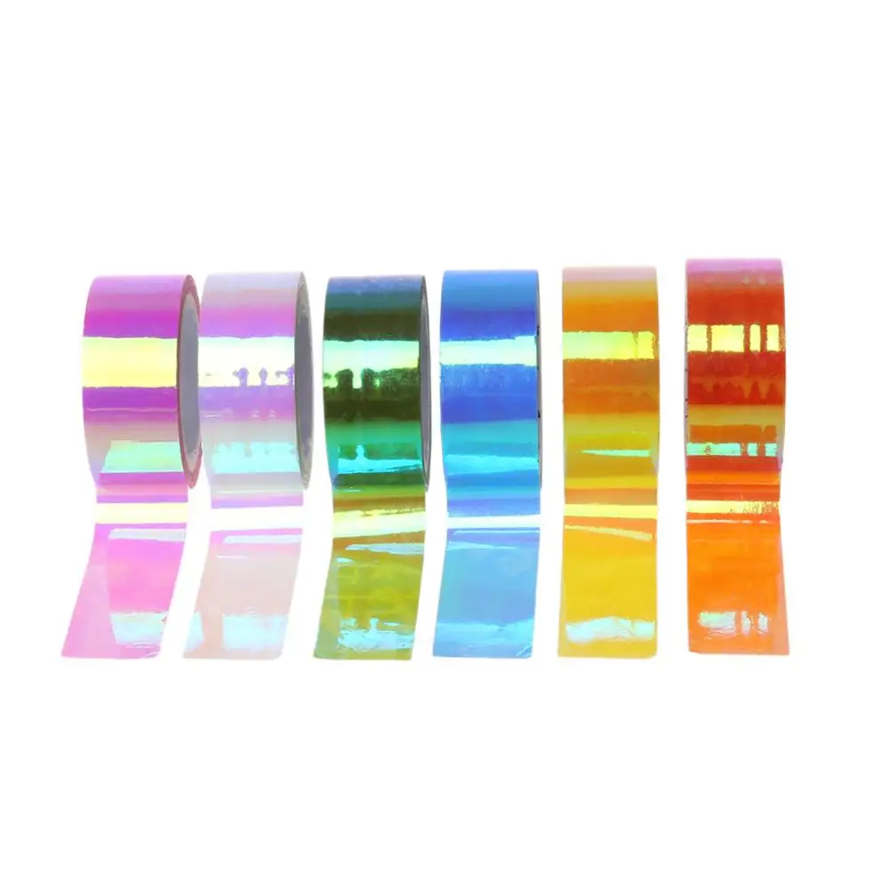 5m Rhythmic Gymnastics Decoration Holographic RG Prismatic Glitter Tape Hoops Stick DIY Scrapbooking Tools Masking Tape