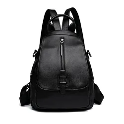 Women's Backpack Teenage Girls Fashion Shoulder Bags Female Genuine Leather Travel Message Crossbody Bag Handbag