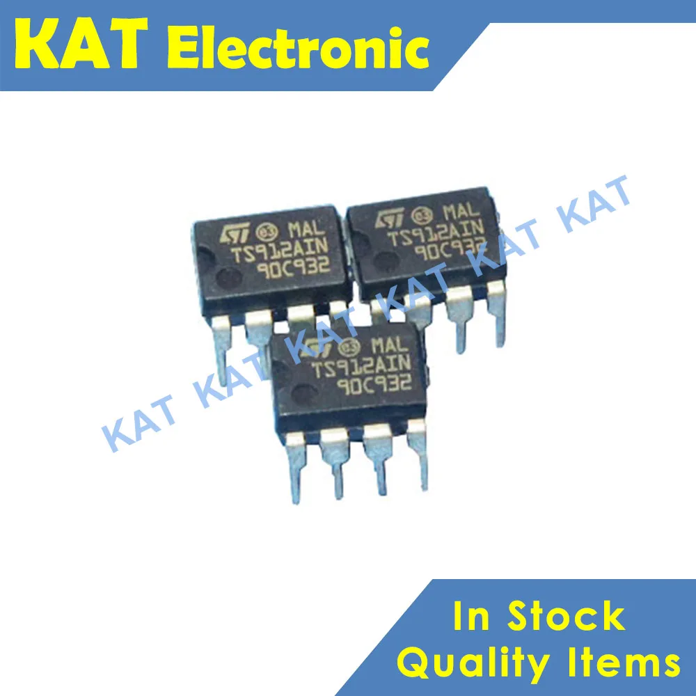 5PCS/Lot TS912IN TS912AIN DIP-8 Rail-to-rail CMOS dual operational amplifier