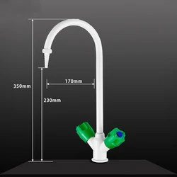 X1201 Laboratory Water Tap Laboratory professional hot and cold dual-use gooseneck single mouth faucet