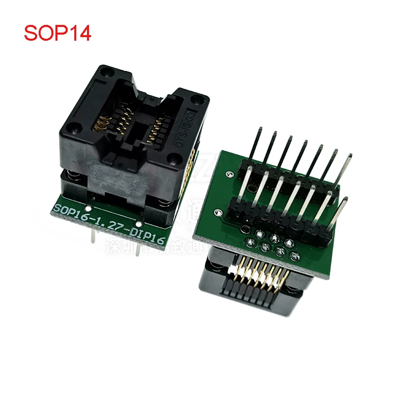 SOP8 Burn-in Socket 14/16/18/20/24/28 to DIP Wide and Narrow Body Chip Adapter IC Conversion Test Seat