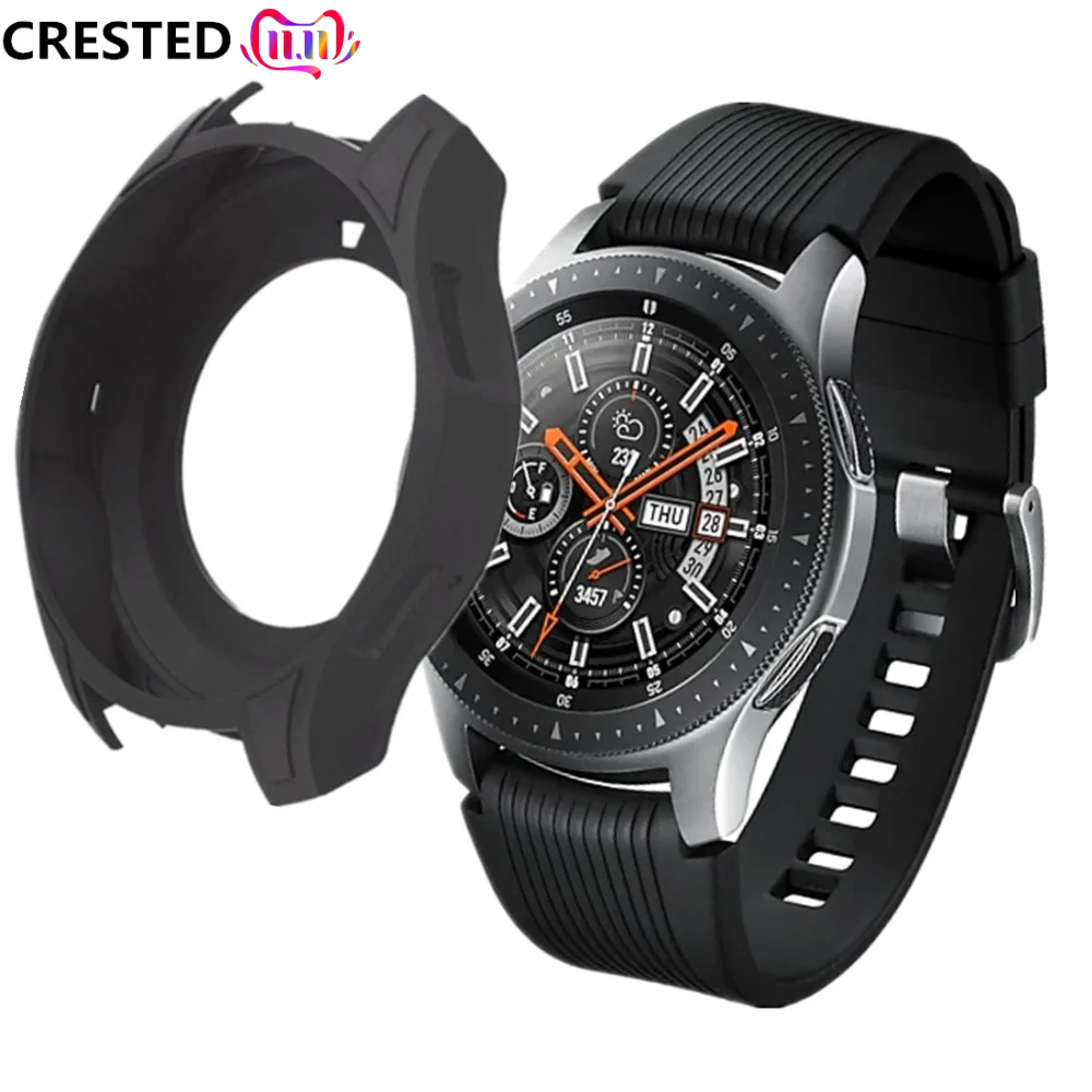 Gear S3 Frontier Case For Samsung Galaxy Watch 46mm S 3 band strap Silicone case Cover Protective protector Watch Accessories