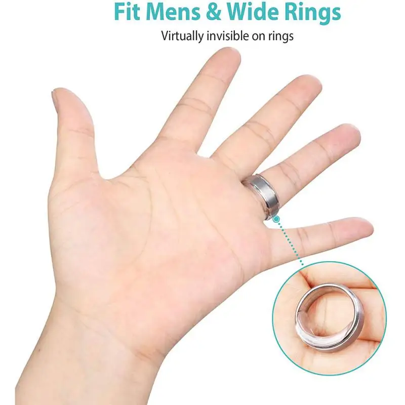 8 Sizes Ring Size Adjusting Pad Silicone Invisible Ring Size Adjusters Reducing Ring Adjusting Pad Suitable For Any Ring