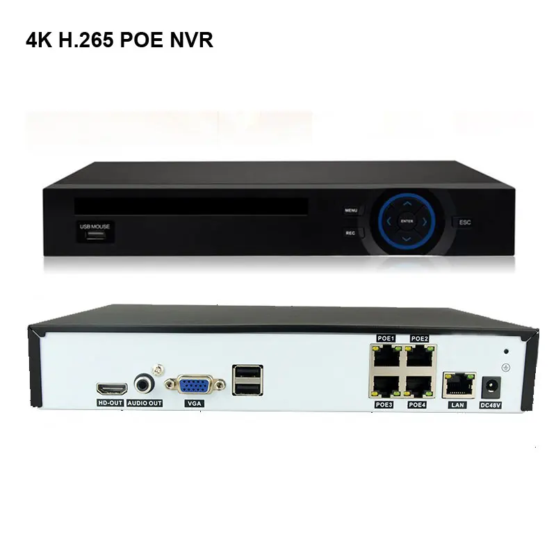 XMeye Onvif support h.264/265 4ch 8ch 4K 8MP 5MP 4MP 3MP 2MP 1080P ONVIF POE NVR network video recorder for IP camera