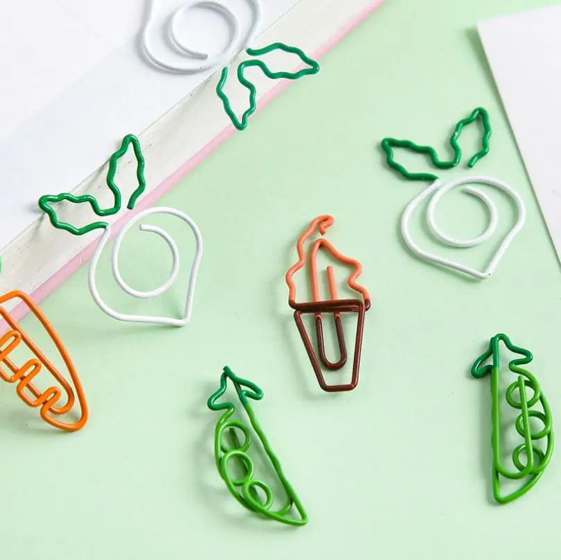 Two-Color Vegetable Shape Creative Special-Shaped Paper Clips Cartoon Cute Carrot Paper Clips