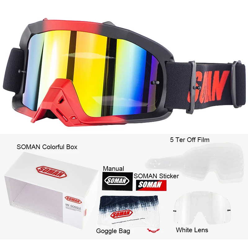 MX Goggles Motocross Glasses Off Road Dirt Bike Motorcycle Helmets Goggles Ski Sport Glasses Mountain Bike Goggles Sets