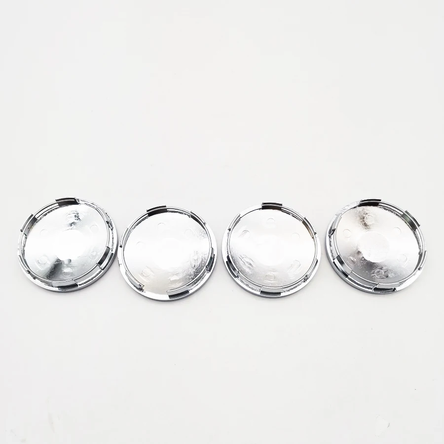 4Pcs Set Universal Chrome Silver Car Wheel Center Hub Caps Covers