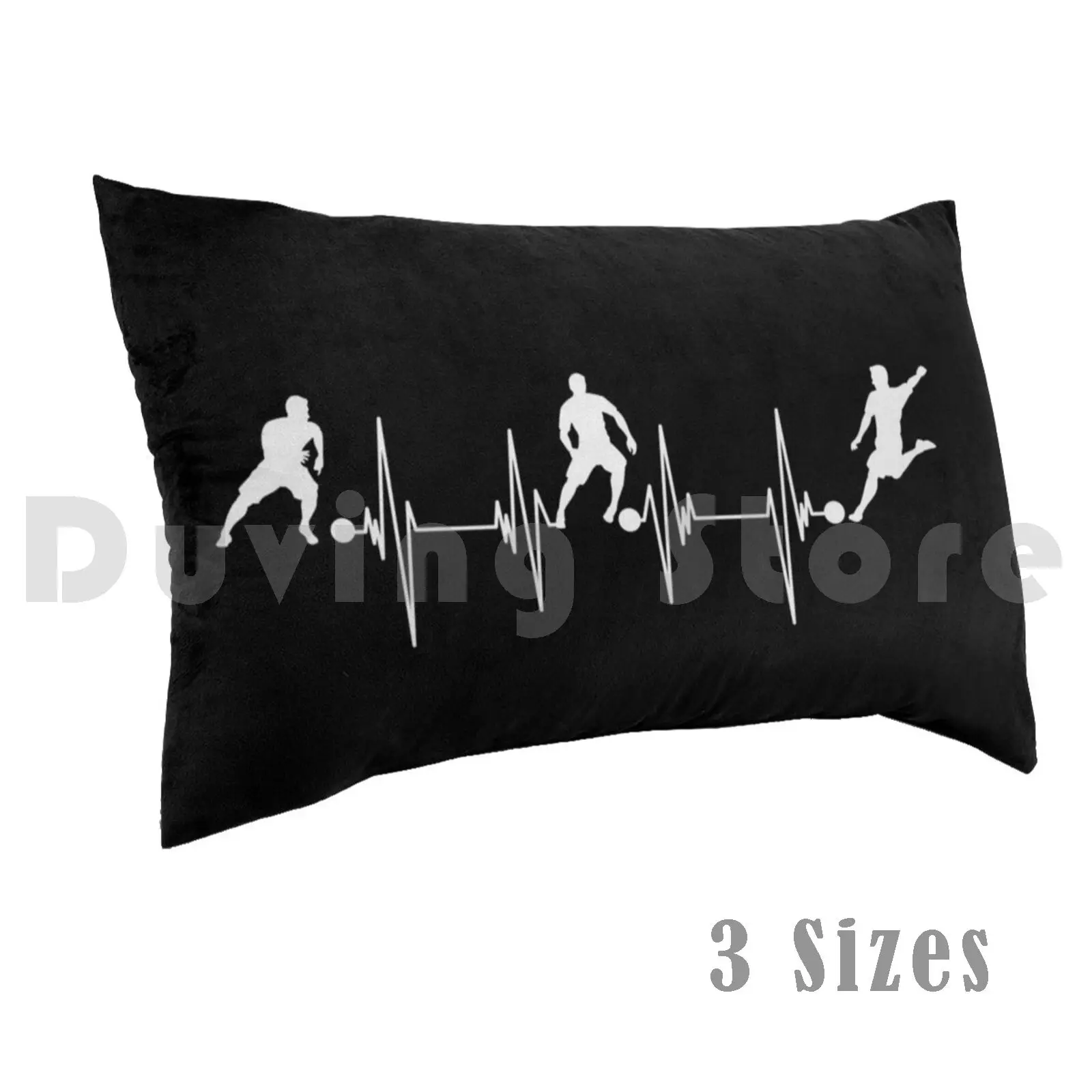 Football Lover Heartbeat Pillow Case Printed 50x75 Football Football Lover Soccer Ball Soccer Soccer Player