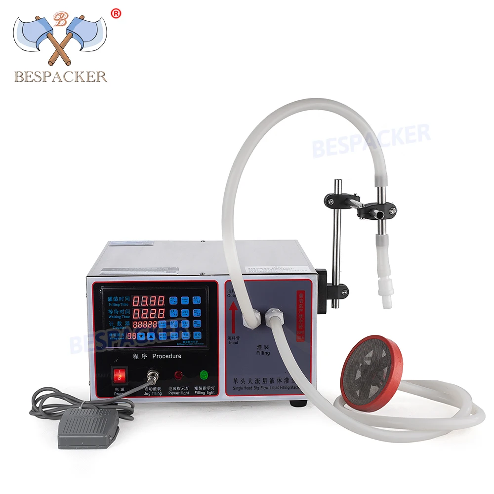 

Bespacker XK-680 Liquid Beverage Milk Beer Small Scale Bottle Digitally Controlled Filling Machine