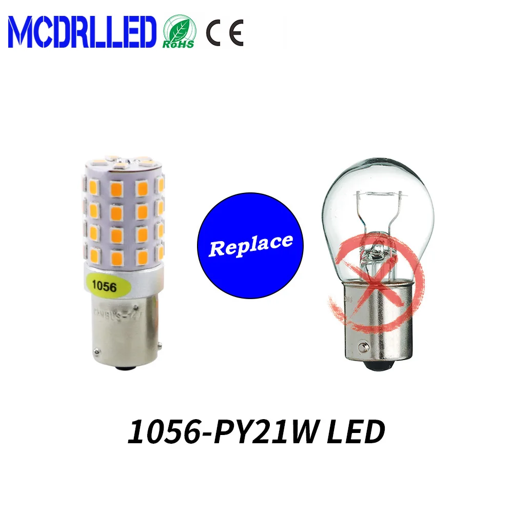 Mcdrlled 1157 P21/5w Led 1156 Ba15s P21w Canbus Led Bau15s Py21w Led 45pcs 2835 Smd Auto Lamp Bulbs Car Led Light 12v-24v