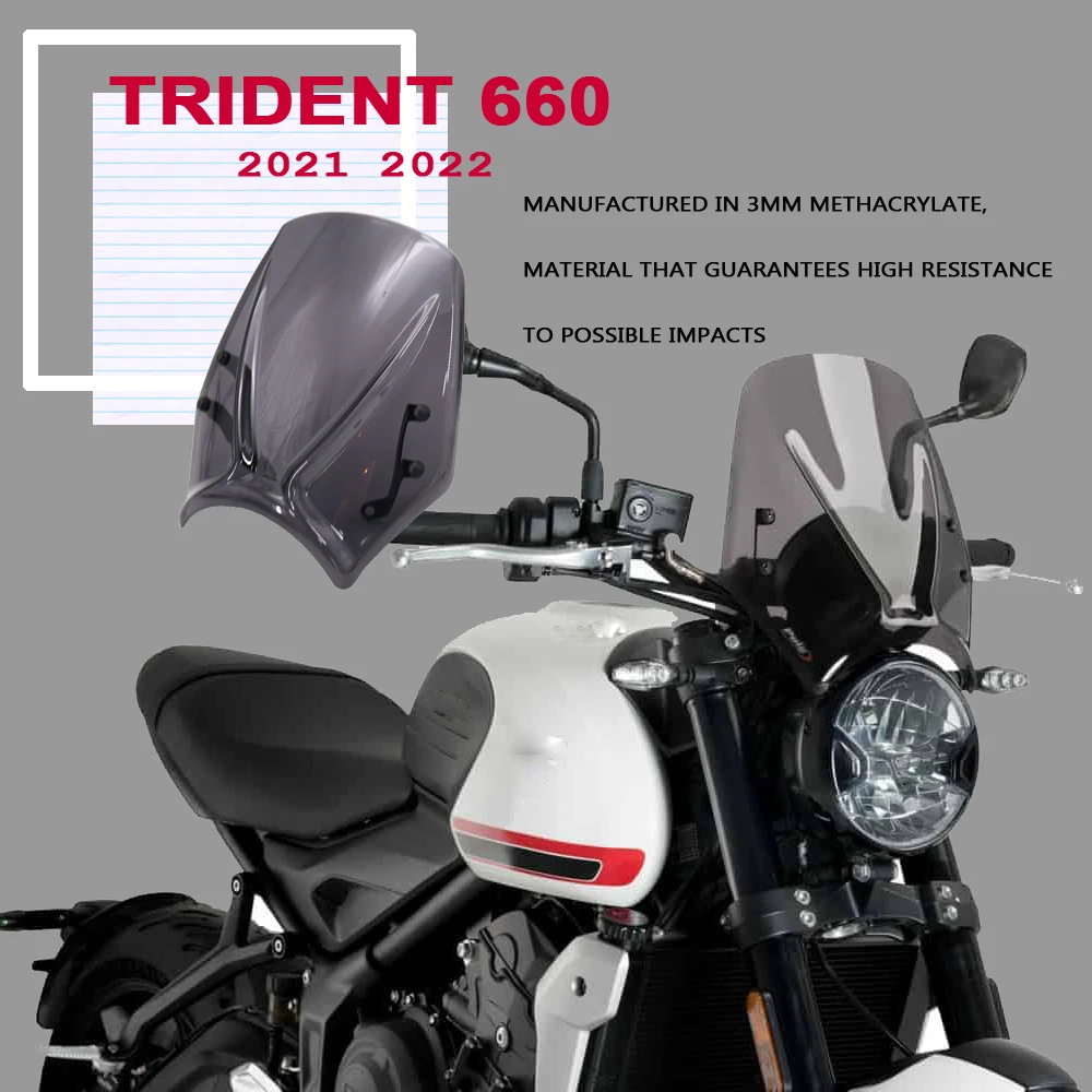 

Подходят для TRIDENT Trident 660, новая ветровая панель для мотоцикла Trident660, аксессуары, перегородка для ветрового стекла, ветровые дефлекторы 2021 2022