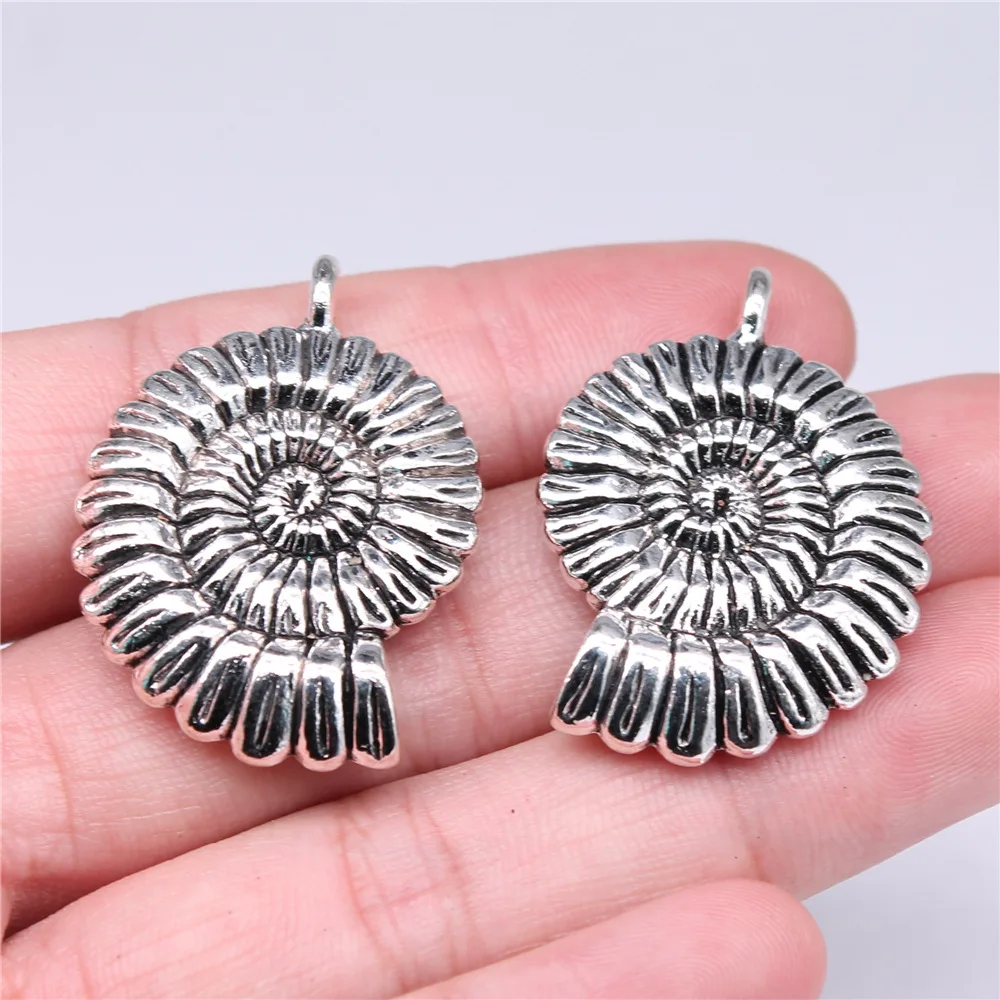 2pcs Big Shell Pendant Oversized Conch Shell Charms For Necklace Making DIY Keyring Making