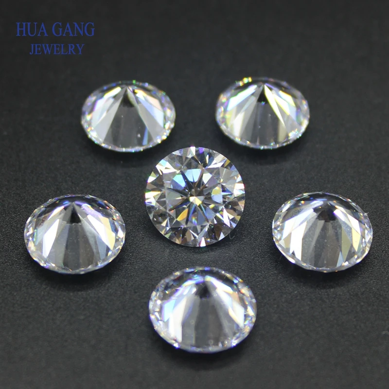 5A 50pcs 3.0~20mm Round Cut White Zircon Stone CZ Stones Synthetic Gemstone For Jewelry Цирконий камень для ювелирных изделий