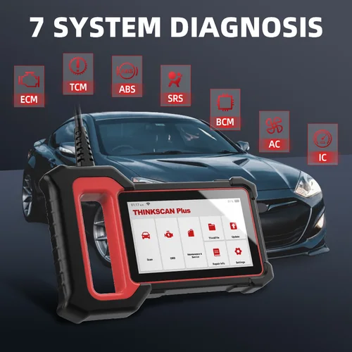 Imagen 2 del producto Herramientas de diagnóstico Thinkscan Plus S7/S6/S5/S4, sistema 7, 5 reinicio, herramientas automotrices libres de por vida, herramientas de lector de código de escáner Obd2 para coche