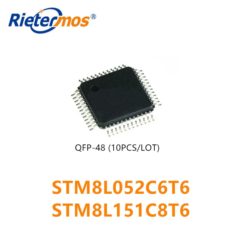 10PCS  STM8L052C6T6 STM8L052C6 8L052C6 STM8L052 STM8L151C8T6 STM8L151C8 STM8L151 8L151C8 QFP48 ORIGINAL