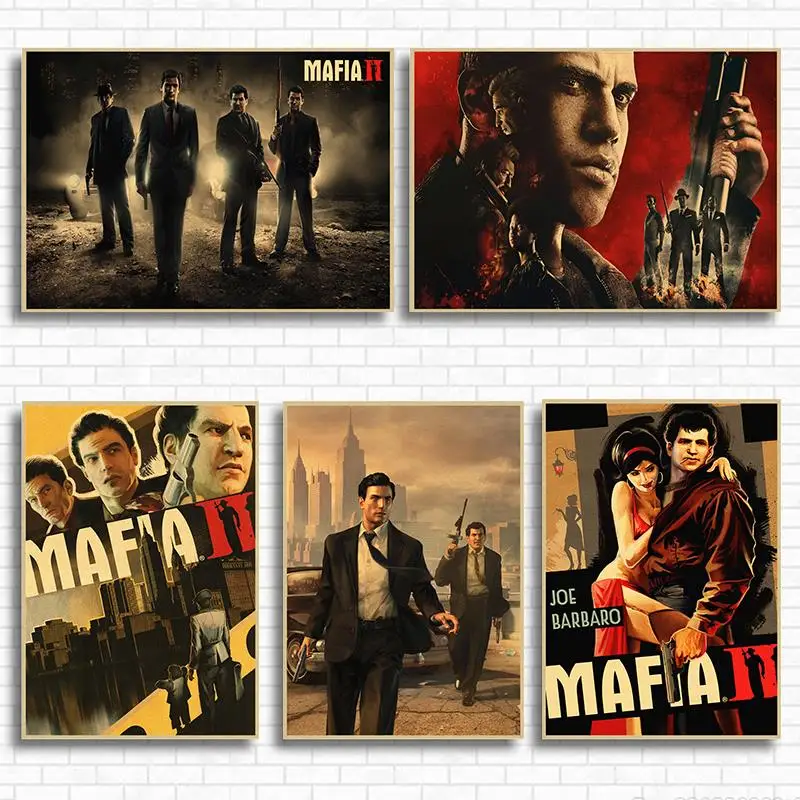 Mafia III Classic exciting game Game Kraft Paper Poster Living room home wall decoration retro poster