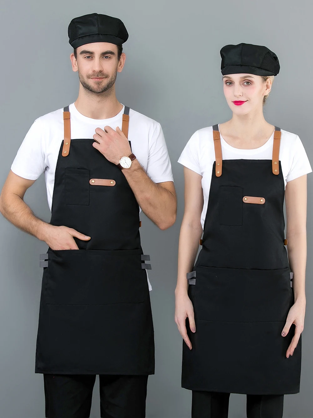 1pcs Apron Denim Restaurant Hotel Waist Chef Apron Bar Pub Kitchen Cafe Server Waiter Waitress Cook Apron Universal