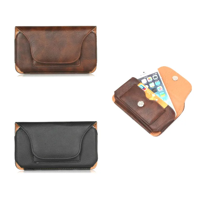 Leather Wallet Phone Belt Clip Case Holder For iPhone 15 14 13 Pro Max 12 11 XR XS SE 7 8 Plus Men Waist Bag Holster Pouch Cover