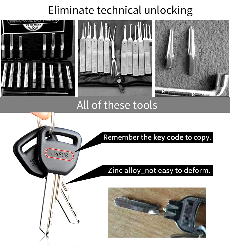 ETOOK Bicycle Lock Folding Chain Lock Anti-theft Scooter Motorcycle E-bike Joint Lock Anti-shear MTB Bike Lock Bike Accessories