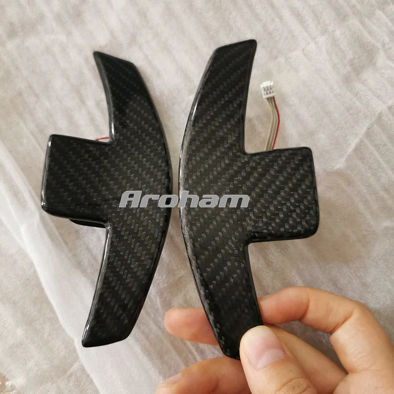 Carbon Fiber Shift Paddles For Audi Quattro RS Q3 Q5 Q7 S3 S5 SQ5 SQ7 R8 A3 A4 A5 TT TTS Car Steering Wheel Paddles Extend DSG