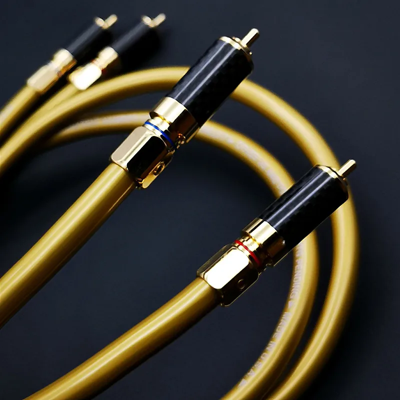 CARDAS oxygen-free copper+silver-plated shielding fever-grade audio signal cable double lotus RAC plug CD amplifier cable