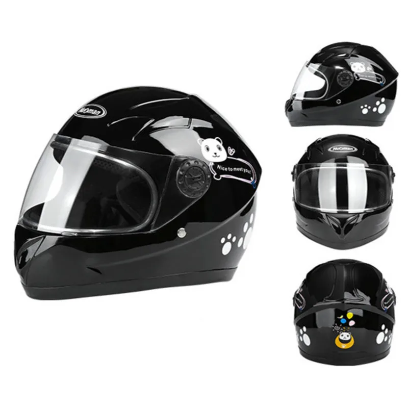 Casco de motocicleta para niños, cascos completos de motocicleta eléctrica, ciclomotor, niños, niñas, niños, 5 colores