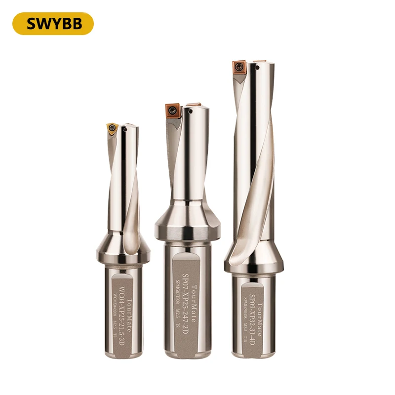 

SP Series Indexable U Drill SPMG Insert Metal Drilling Bits 13mm-50mm Depth 2D 3D 4D 5D Machinery Lathes CNC Internal Water Tool