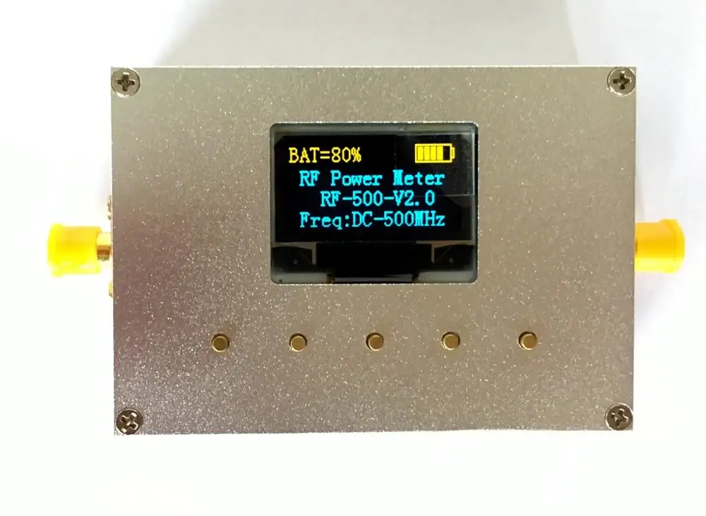 New 10GHz 100KHz-10000MHz OLED RF Power Meter -60～0dBm Sofware RF Attenuation Value