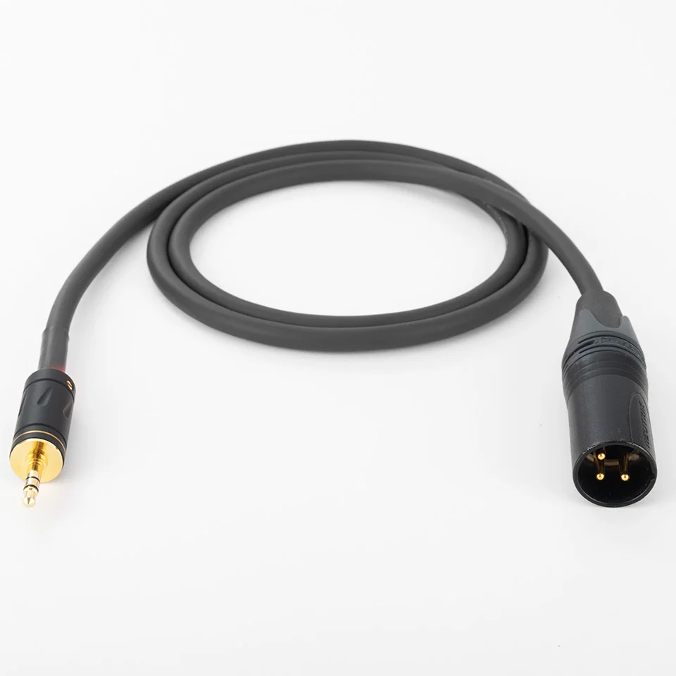 كابل صوت ستيريو TRS ذكر إلى XLR ، 3.5 مللي متر (1/8 بوصة) ، توصيل متوازن ، mogami 2549 ، صناعة يدوية
