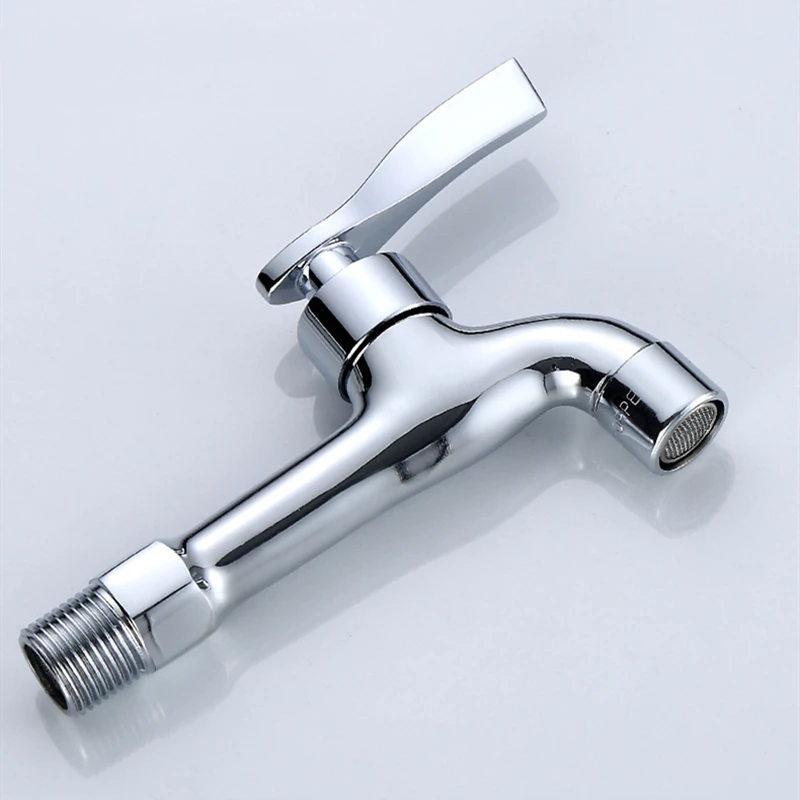 High Quality Brass Kitchen Bathroom Sink Tap Mop Pool Water Taps 17cm Long Outdoor Garden Faucet Tap Washing Machine Bibcock