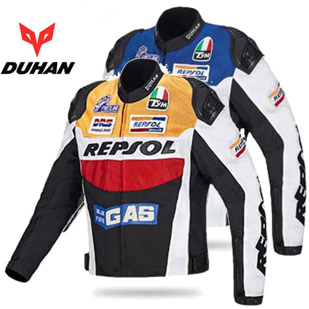 Men DUHAN Motocross Equipment Protect REPSOL Motorcycle Jacket Motorbike Jackets Motorcyclist Sports Moto Clothes Jacket Oxford