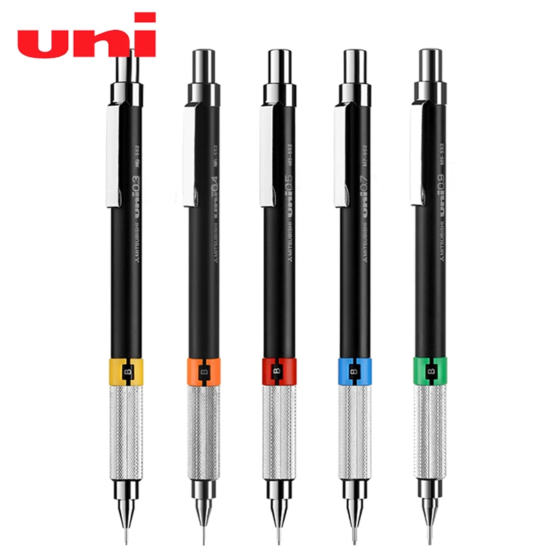 1pcs Uni Mechanical Pencil M5-552 Metal Low Center of Gravity Art Painting Student Exam Dedicated Stylus 0.5/0.3/0.7/0.9/0.4mm