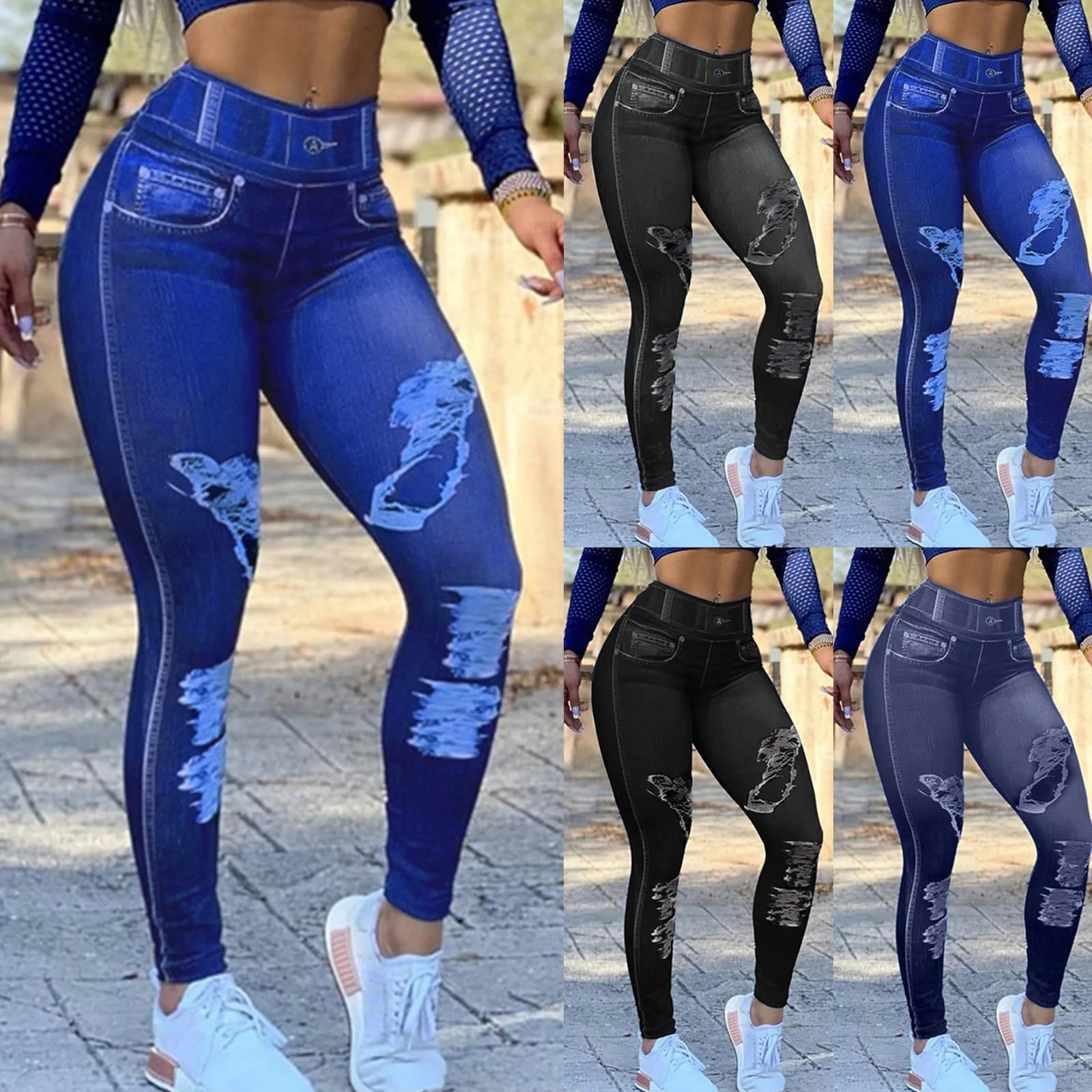 FCCEXIO Skinny High Leggings Women High Waist Seamless Butt Lifting Pants Solid Leggings For Fitness Ropa De Mujer Pantalon