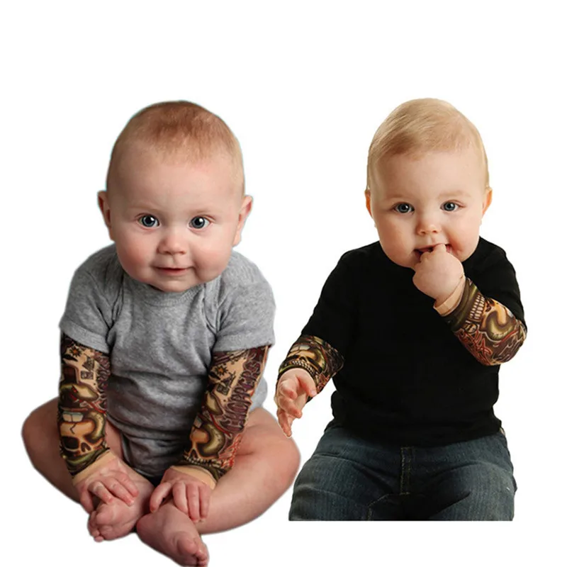 Baby Boy Clothes Newborn babe romper 2023 Tattoo sleeve Jumpsuit 3-24 Months Children\'s clothing