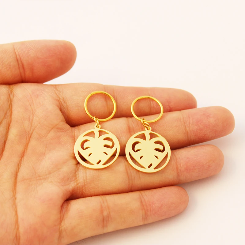 

Trendy 24K Gold Plated Stainless Steel Kiribati Earrings for Women And Girls Fashionable Jewelry Accessory
