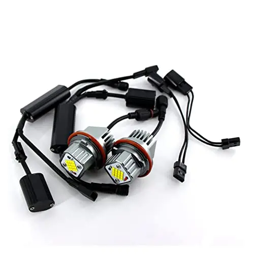 80W Error Free LED Angel Eyes Marker Lights Bulbs Fit for BMW E39 E53 E60 E61 E63 E65 E66 E87 525i 530i Xi 545i X3 M5 X5 00-09