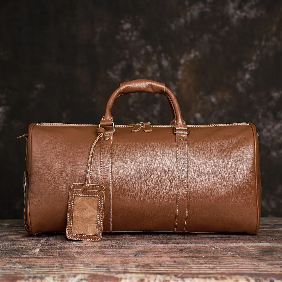 Männer Reisetasche Aus Echtem Leder Casual Hand Gepäck Tasche Hohe Kapazität Duffle Schulter Schuh Tasche Für 17 Zoll Laptop NUPUGOO – Detail 31