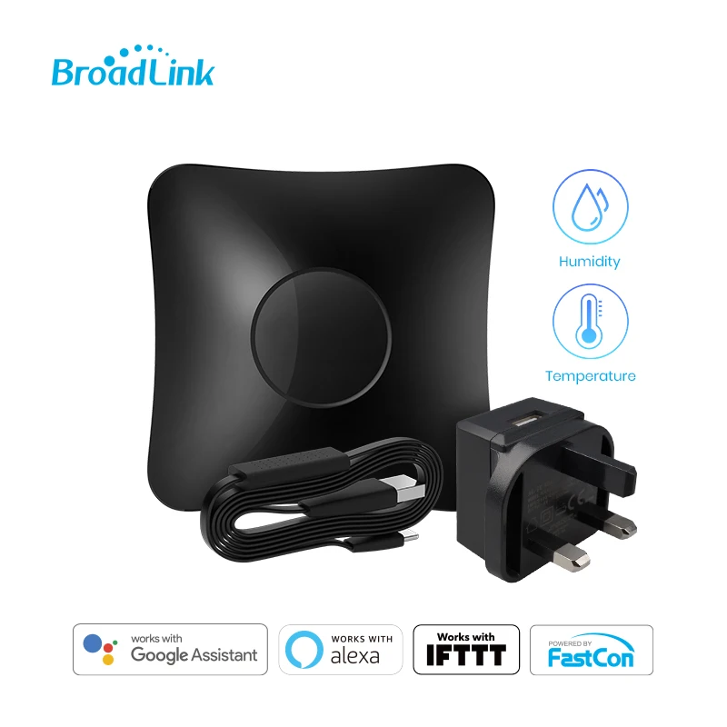 BroadLink RM4 Pro UK version IR Infrared and RF433/315 Remote Smart HUB with HTS2 Temp and Humidity Sensor Smart Home Automation