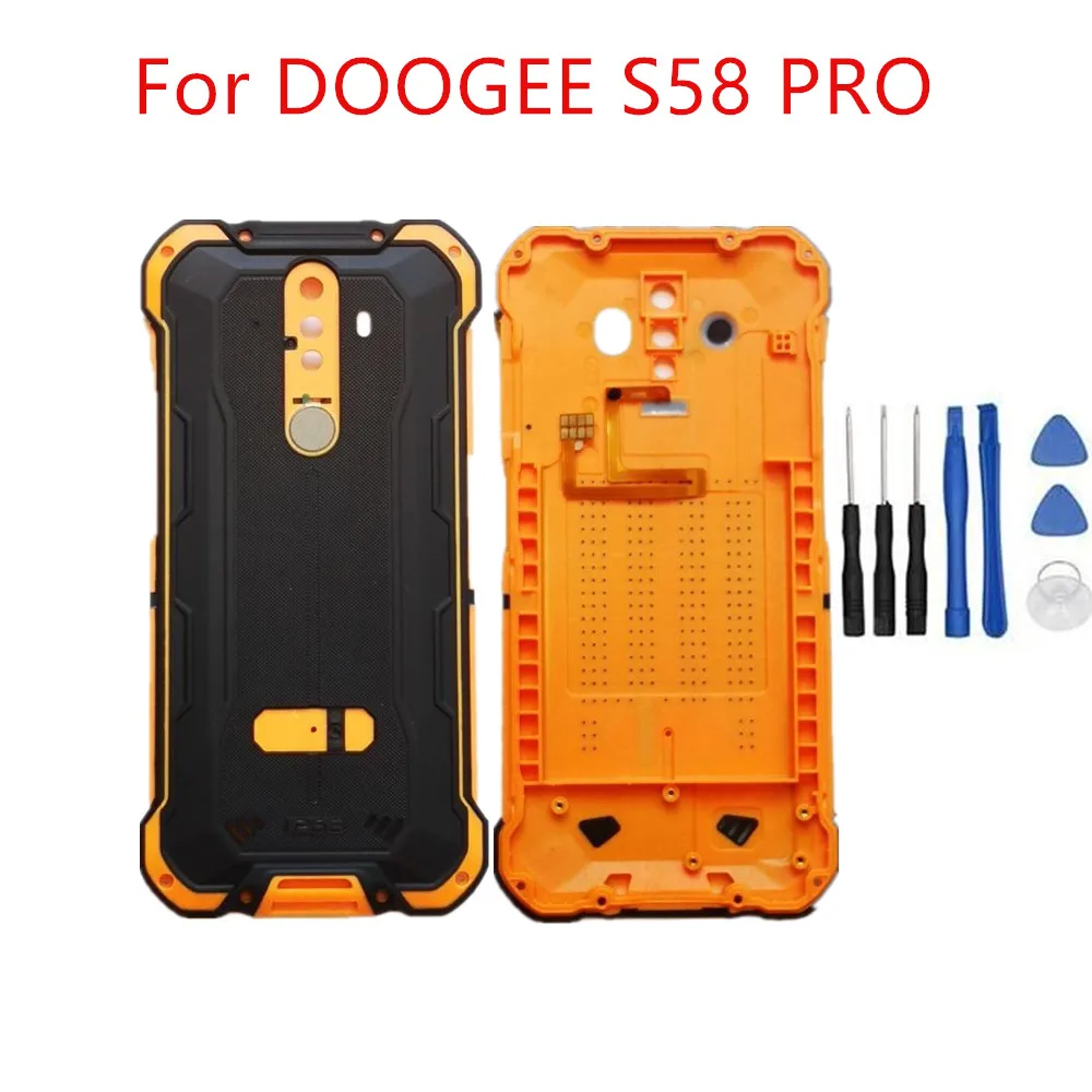 DOOGEE S58 PRO Phone 5.71\'\' Original New Durable Protective Back Battery Case Replacement Housings Cover+Fingerprint FPC Cable