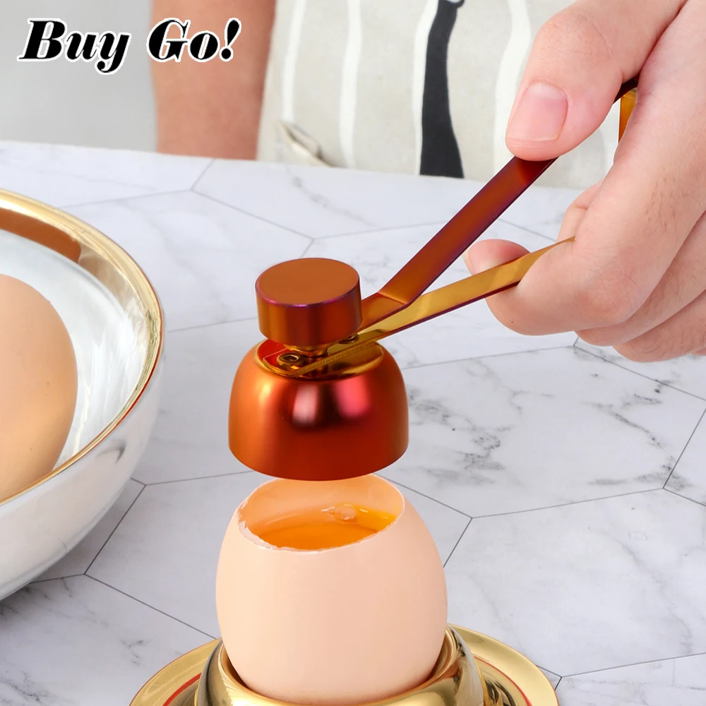 1PC Egg Scissors 304 Stainless Steel Boiled Egg Topper Shell Cutter Knocker Raw Egg Cracker Separator Egg Opener Kitchen Tools