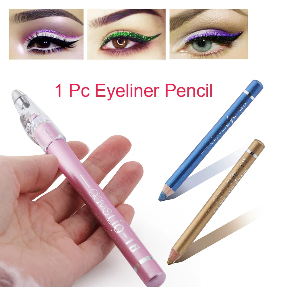 New Fashion Colourful Eyeliner Pen Highlighter Waterproof Eyeshadow Pencil Glitter EyeShadow Pen Cosmetic Glitter Eye Liner