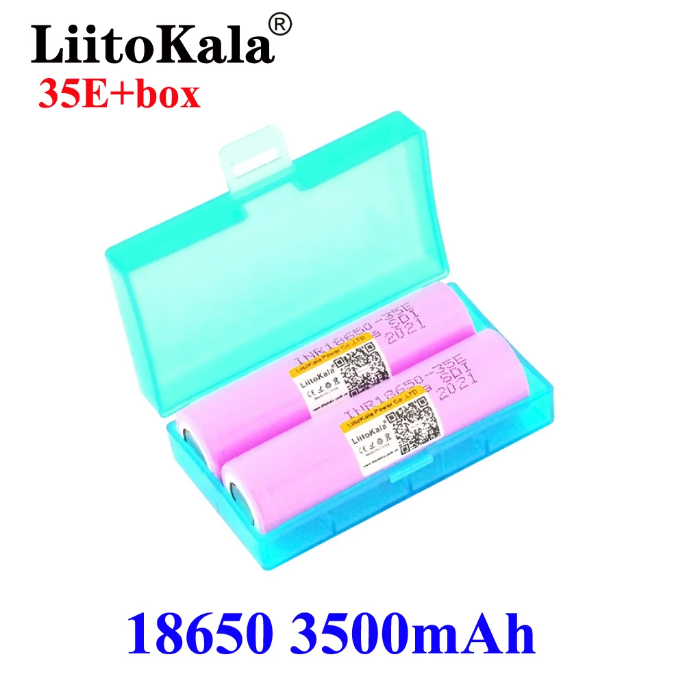 

40PCS NEW INR18650 35E18650 3500mAh 20A power lithium battery 35E for discharge model aircraft, e-cigarette lithium battery