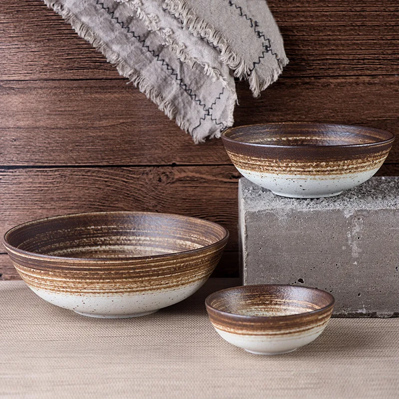 KINGLANG Ceramic Pottery Noodle Soup Salad Bowl High Quality Matt Finishing Tableware Factory Wholesale Dishes