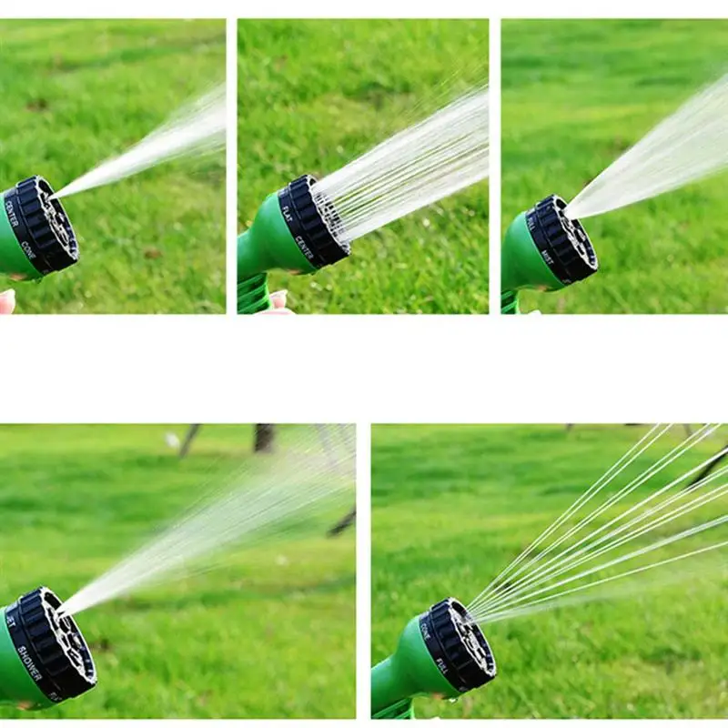 Carretes de manguera de agua de jardín expandibles flexibles, 7 modos de pulverización, pistola de agua para lavado de coches, carrete de tubería de