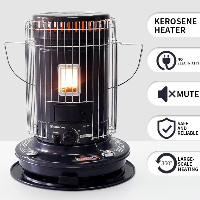 Kerosene Heater Air Heating Machine Household Petroleum Heizung Outdoor Heater SHC-23K Automatic Flameout Safety Device