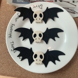 Skull Bat Hair Clips Gothic Duckbill Clips Halloween Angel Bat Hair Barrettes Lolita Hairpin Creative Hair Styling Tool