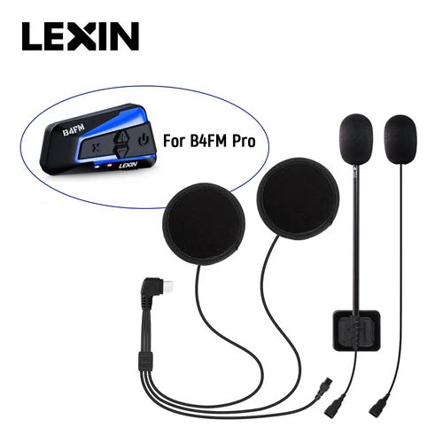 Imagen 2 del producto Lexin marca Moto intercomunicador auriculares y clip de metal accesorios para lx-b4fm Pro auriculares Bluetooth enchufe de intercomunicación