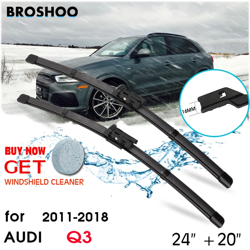 

Car Wiper Blade Front Window Windscreen Windshield Wipers Blades Push Button Auto Accessories For Audi Q3 24"+20" 2011-2018