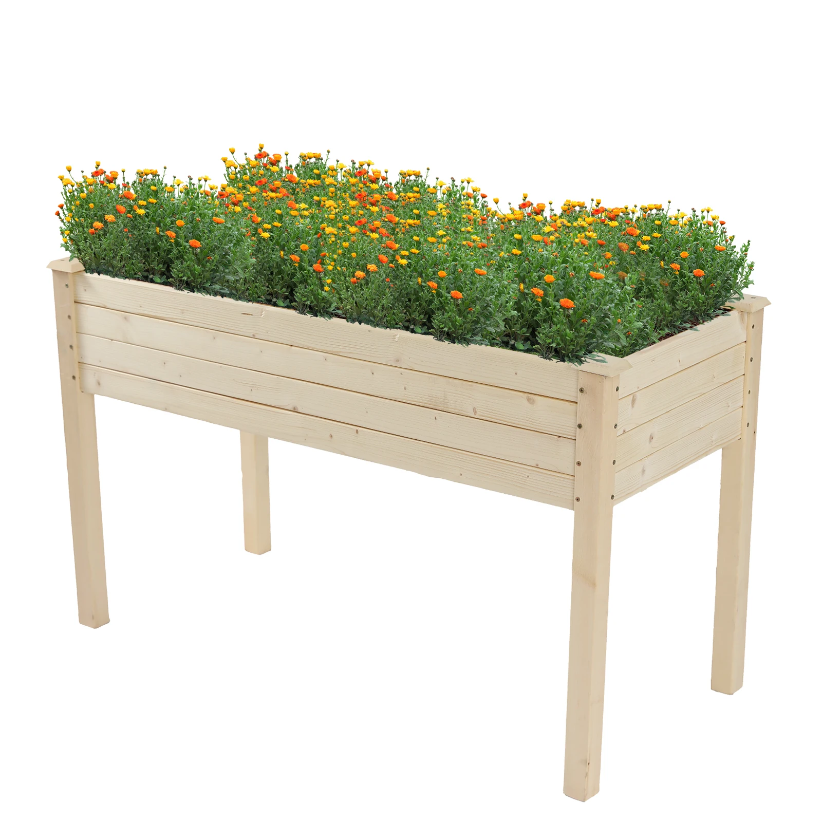 Wood Planting Frame Tall Foot Type 123*57*76cm Planting Basket  For Garden Graft Box Sapling  US Warehouse